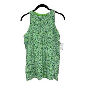NWOT Vince Camuto Womens Classic Escape Blouse Med‎ Ditsy Floral Feminine Green